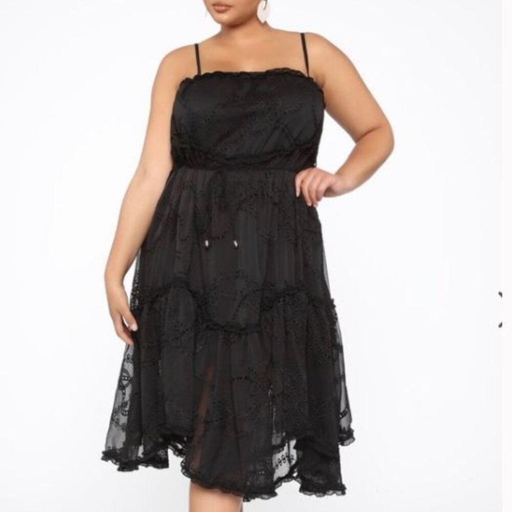 ✨️✨️ Host Pick✨️✨️ Fashion Nova Sweetest Lover black dress sz 1X NWT - Picture 3 of 6